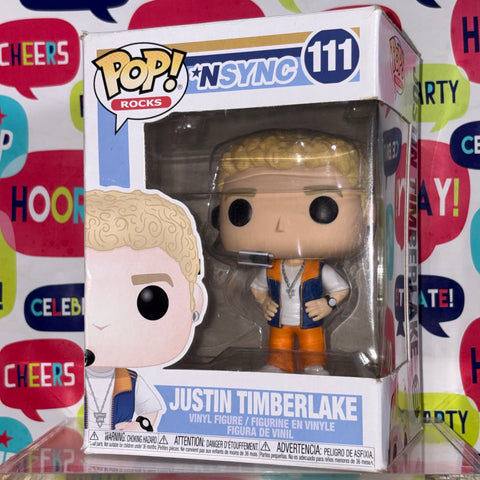 BOX DAMAGE VIEW PHOTOS Justin Timberlake - Nsync  Funko Pop Rocks 111 Vinyl Figure (11.4 Cm L × 8.9 Cm W × 15.9 Cm H)