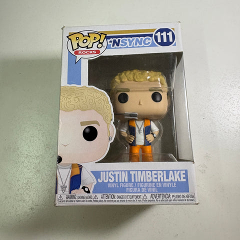 BOX DAMAGE VIEW PHOTOS Justin Timberlake - Nsync  Funko Pop Rocks 111 Vinyl Figure (11.4 Cm L × 8.9 Cm W × 15.9 Cm H)