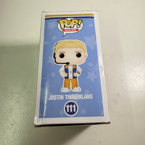 BOX DAMAGE VIEW PHOTOS Justin Timberlake - Nsync  Funko Pop Rocks 111 Vinyl Figure (11.4 Cm L × 8.9 Cm W × 15.9 Cm H)