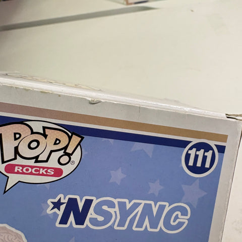 BOX DAMAGE VIEW PHOTOS Justin Timberlake - Nsync  Funko Pop Rocks 111 Vinyl Figure (11.4 Cm L × 8.9 Cm W × 15.9 Cm H)