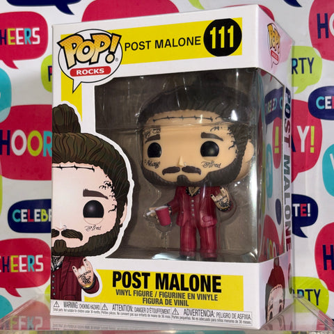 BOX FLAWS VIEW PHOTOS Post Malone - Funko Pop Rocks 111 Vinyl Figure (11.4 Cm L × 8.9 Cm W × 15.9 Cm H)