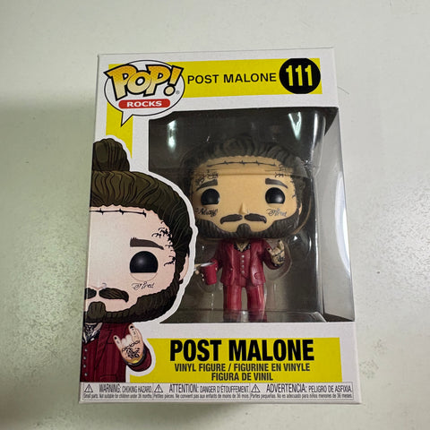 BOX FLAWS VIEW PHOTOS Post Malone - Funko Pop Rocks 111 Vinyl Figure (11.4 Cm L × 8.9 Cm W × 15.9 Cm H)