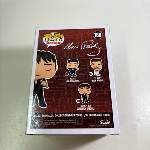 BOX DAMAGE VIEW PHOTOS Elvis Presley DIAMOND Funko Pop Rocks 188 Vinyl Figure (11.4 Cm L × 8.9 Cm W × 15.9 Cm H)