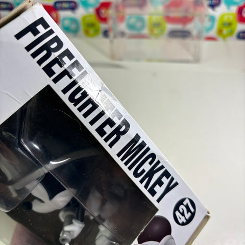 BOX DAMAGE VIEW PHOTOS Mickey Mouse (Firefighter) - Disney Funko Pop 427 Vinyl Figure