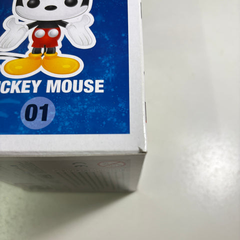 BOX FLAWS VIEW PHOTOS Mickey Mouse (DIAMOND EDITION) - Disney Funko Pop 01 Vinyl Figure Exclusive