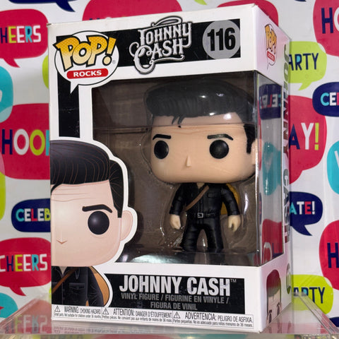 BOX FLAWS VIEW PHOTOS Johnny Cash - Funko Pop Rocks 116 Vinyl Figure (11.4 Cm L × 8.9 Cm W × 15.9 Cm H)