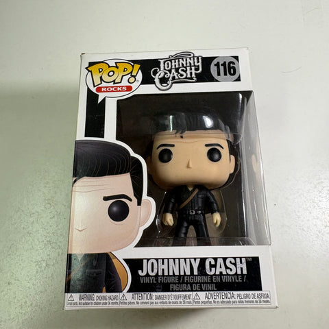 BOX FLAWS VIEW PHOTOS Johnny Cash - Funko Pop Rocks 116 Vinyl Figure (11.4 Cm L × 8.9 Cm W × 15.9 Cm H)
