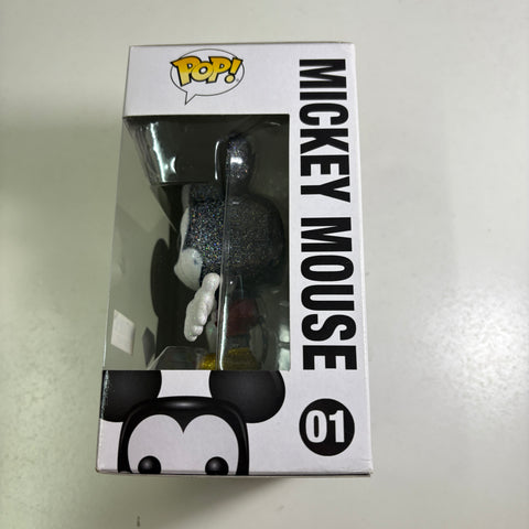 BOX FLAWS VIEW PHOTOS Mickey Mouse (DIAMOND EDITION) - Disney Funko Pop 01 Vinyl Figure Exclusive