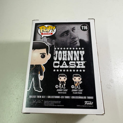BOX FLAWS VIEW PHOTOS Johnny Cash - Funko Pop Rocks 116 Vinyl Figure (11.4 Cm L × 8.9 Cm W × 15.9 Cm H)