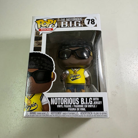 BOX FLAWS VIEW PHOTOS Notorious BIG with Jersey - Funko Pop Rocks 116 Vinyl Figure (11.4 Cm L × 8.9 Cm W × 15.9 Cm H)