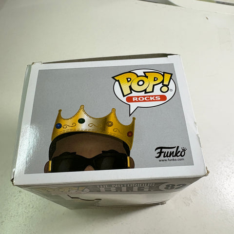 BOX FLAWS VIEW PHOTOS Notorious BIG with Crown - Funko Pop Rocks 82 Vinyl Figure (11.4 Cm L × 8.9 Cm W × 15.9 Cm H)