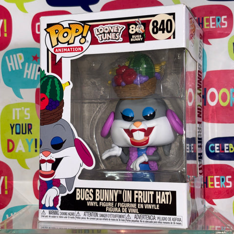 Bugs Bunny In Fruit Hat - Looney Tunes Funko Pop 840 Vinyl Figure (11.4 Cm L × 8.9 Cm W × 15.9 Cm H)
