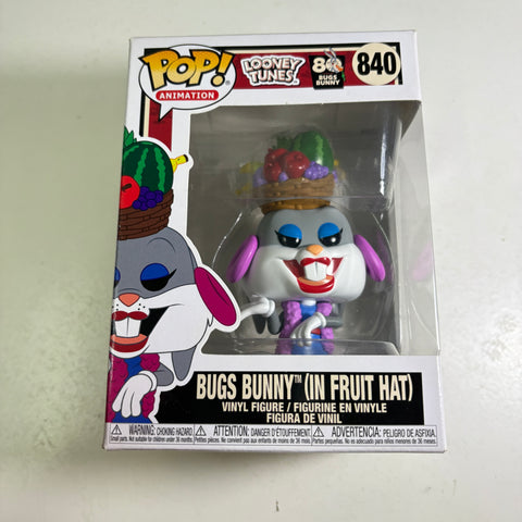 Bugs Bunny In Fruit Hat - Looney Tunes Funko Pop 840 Vinyl Figure (11.4 Cm L × 8.9 Cm W × 15.9 Cm H)