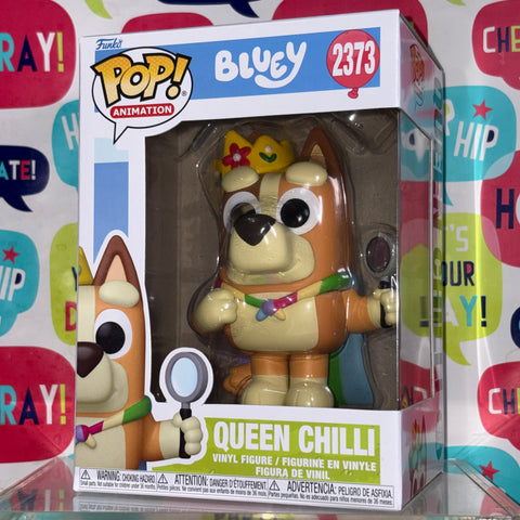 Queen Chilli - Bluey Funko Pop 2373 Vinyl Figure (11.4 Cm L × 8.9 Cm W × 15.9 Cm H)