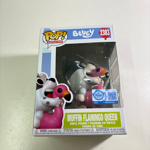 Muffin Flamingo Queen - Bluey Funko Pop 2383 Vinyl Figure EXCLUSIVE (11.4 Cm L × 8.9 Cm W × 15.9 Cm H)