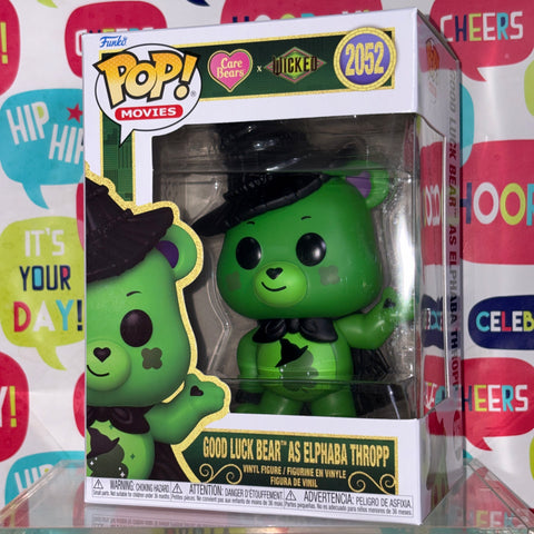 Good Luck Bear as Elphaba Thropp- Care Bears x Wicked Funko Pop 2052 Vinyl Figure (11.4 Cm L × 8.9 Cm W × 15.9 Cm H)