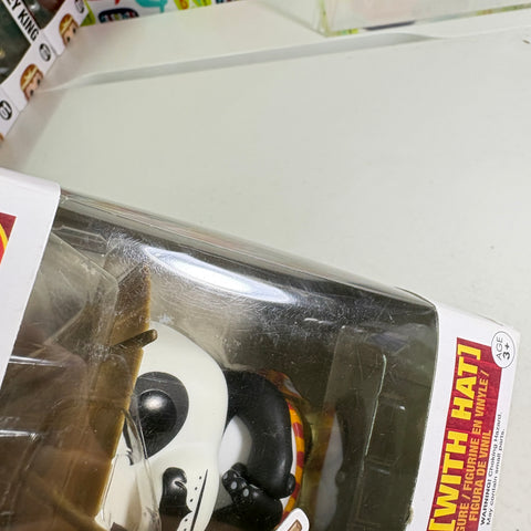 BOX FLAWS VIEW PHOTOS Po with Hat - Kung Fu Panda Funko Pop 252 Vinyl Figure (11.4 Cm L × 8.9 Cm W × 15.9 Cm H)