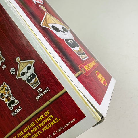 BOX FLAWS VIEW PHOTOS Po with Hat - Kung Fu Panda Funko Pop 252 Vinyl Figure (11.4 Cm L × 8.9 Cm W × 15.9 Cm H)