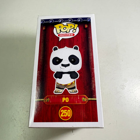 BOX FLAWS VIEW PHOTOS Po FLOCKED - Kung Fu Panda Funko Pop 250 Vinyl Figure (11.4 Cm L × 8.9 Cm W × 15.9 Cm H)
