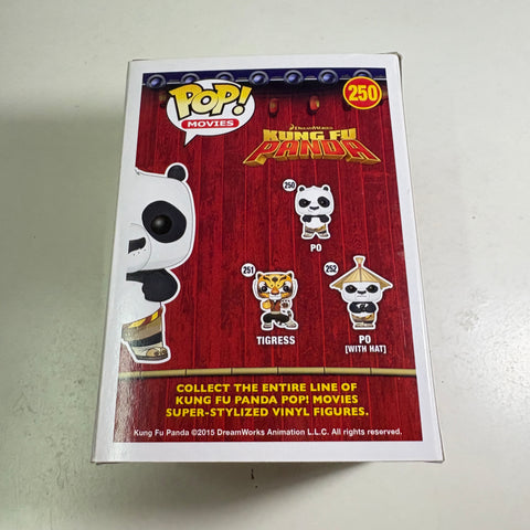 BOX FLAWS VIEW PHOTOS Po FLOCKED - Kung Fu Panda Funko Pop 250 Vinyl Figure (11.4 Cm L × 8.9 Cm W × 15.9 Cm H)