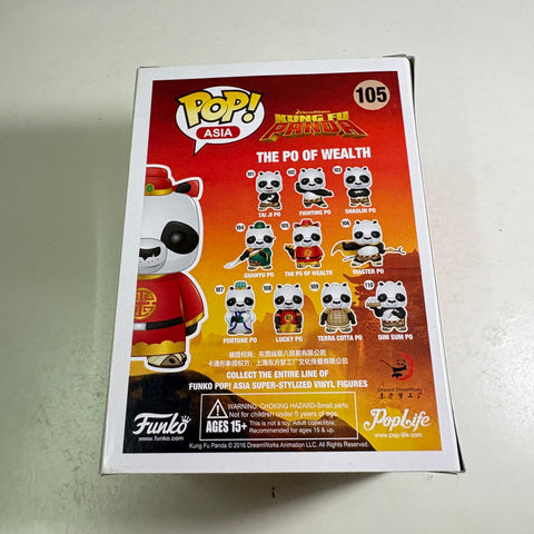 The Po of Wealth - Kung Fu Panda Funko Pop 105 Vinyl Figure (11.4 Cm L × 8.9 Cm W × 15.9 Cm H)