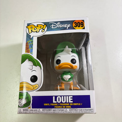 BOX FLAWS VIEW PHOTOS Louie - Ducktales Disney Funko Pop 309 Vinyl Figure (11.4 Cm L × 8.9 Cm W × 15.9 Cm H)