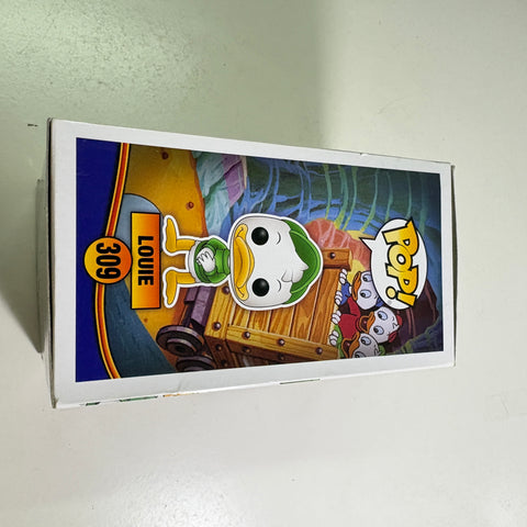 BOX FLAWS VIEW PHOTOS Louie - Ducktales Disney Funko Pop 309 Vinyl Figure (11.4 Cm L × 8.9 Cm W × 15.9 Cm H)