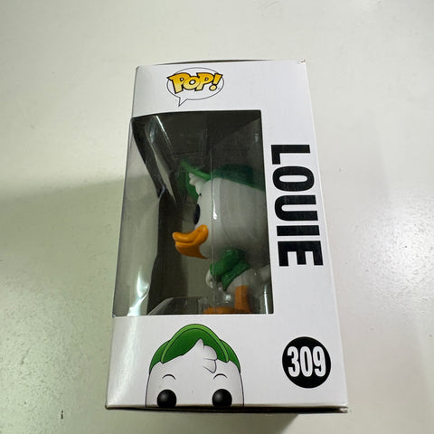 BOX FLAWS VIEW PHOTOS Louie - Ducktales Disney Funko Pop 309 Vinyl Figure (11.4 Cm L × 8.9 Cm W × 15.9 Cm H)