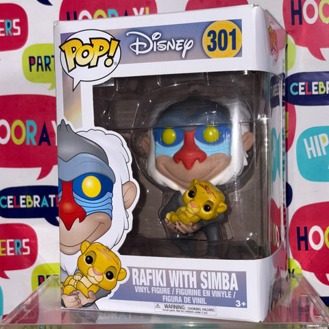 BOX FLAWS VIEW PHOTOS Rafiki with Simba - Lion King Disney Funko Pop 301 Vinyl Figure