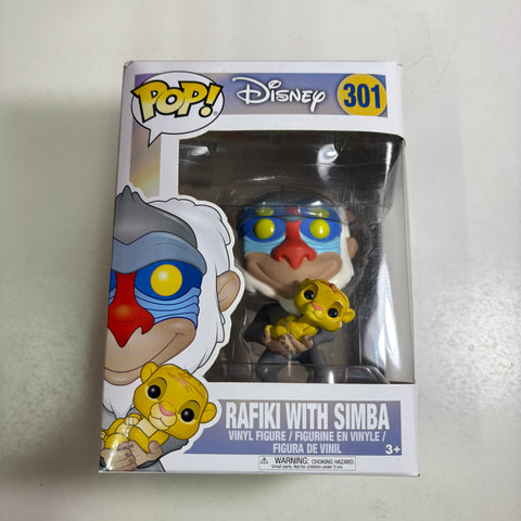 BOX FLAWS VIEW PHOTOS Rafiki with Simba - Lion King Disney Funko Pop 301 Vinyl Figure