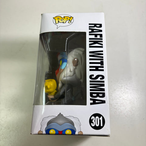 BOX FLAWS VIEW PHOTOS Rafiki with Simba - Lion King Disney Funko Pop 301 Vinyl Figure