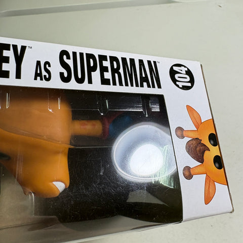 BOX DAMAGE VIEW PHOTOS Geoffrey as Superman - Ad Icons Funko Pop 104 Vinyl Figure (11.4 Cm L × 8.9 Cm W × 15.9 Cm H)
