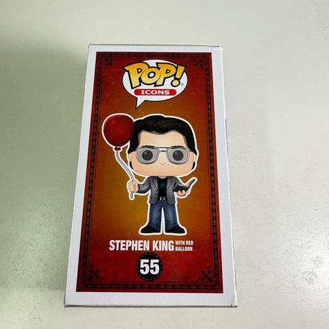 Stephen King with Red Balloon - Funko Pop 55 Vinyl Figure (11.4 Cm L × 8.9 Cm W × 15.9 Cm H)