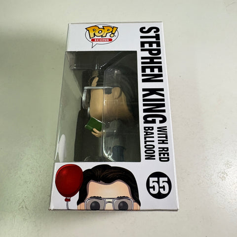Stephen King with Red Balloon - Funko Pop 55 Vinyl Figure (11.4 Cm L × 8.9 Cm W × 15.9 Cm H)