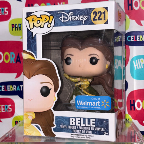BOX FLAWS VIEW PHOTOS Belle Glitter - Beauty and the Beast Disney Funko Pop 221 Vinyl Figure Exclusive