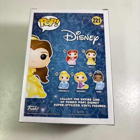 BOX FLAWS VIEW PHOTOS Belle Glitter - Beauty and the Beast Disney Funko Pop 221 Vinyl Figure Exclusive