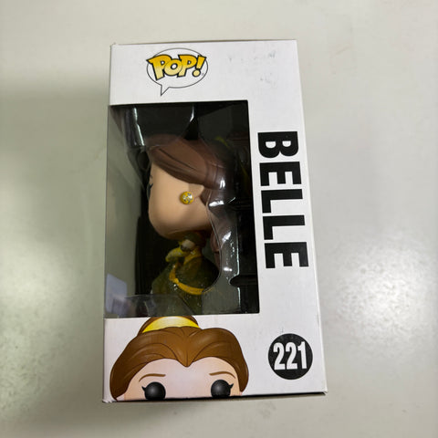 BOX FLAWS VIEW PHOTOS Belle Glitter - Beauty and the Beast Disney Funko Pop 221 Vinyl Figure Exclusive