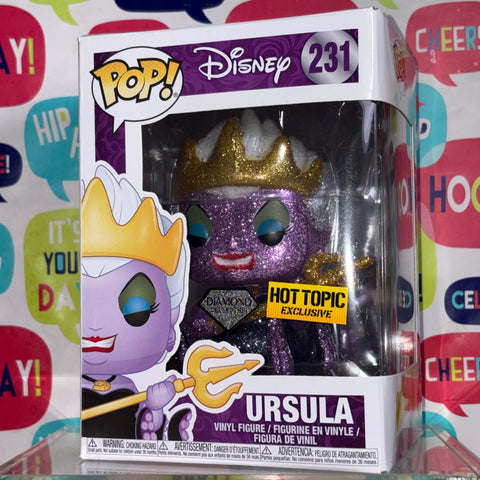 BOX FLAWS VIEW PHOTOS Ursula DIAMOND - The Little Mermaid Disney Funko Pop 231 Vinyl Figure (11.4 Cm L × 8.9 Cm W × 15.9 Cm H)