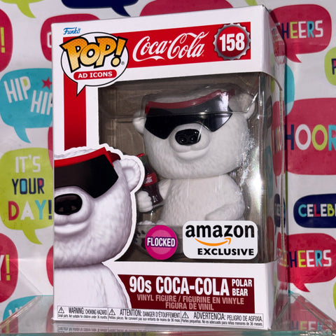 Sunglasses Coca-cola Polar Bear (FLOCKED) - Funko Pop 158 Vinyl Figure (11.4 Cm L × 8.9 Cm W × 15.9 Cm H)
