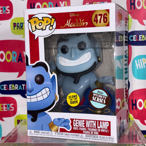 Genie GLOW IN THE DARK - Aladdin Disney Funko Pop 476 Vinyl Figure Exclusive
