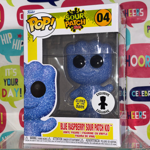 BOX DAMAGE VIEW PHOTOS Blue Raspberry Sour Patch Kid GLOW IN DARK - Funko Pop 04 Vinyl Figure (11.4 Cm L × 8.9 Cm W × 15.9 Cm H)