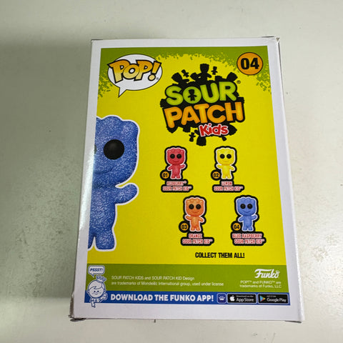 BOX DAMAGE VIEW PHOTOS Blue Raspberry Sour Patch Kid GLOW IN DARK - Funko Pop 04 Vinyl Figure (11.4 Cm L × 8.9 Cm W × 15.9 Cm H)