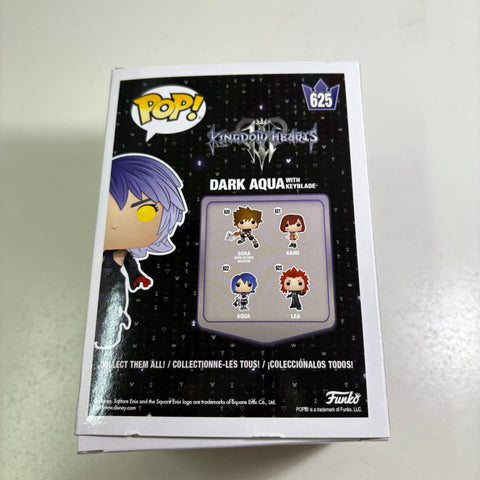 BOX FLAWS VIEW PHOTOS Dark Aqua with Keyblade - Kingdom Hearts Disney Funko Pop 625 Vinyl Figure Exclusive