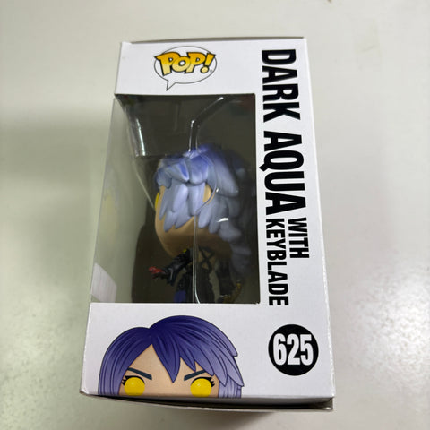 BOX FLAWS VIEW PHOTOS Dark Aqua with Keyblade - Kingdom Hearts Disney Funko Pop 625 Vinyl Figure Exclusive
