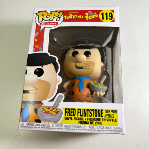 Fred Flintstone with Fruity Pebbles - Funko Pop 119 Vinyl Figure (11.4 Cm L × 8.9 Cm W × 15.9 Cm H)