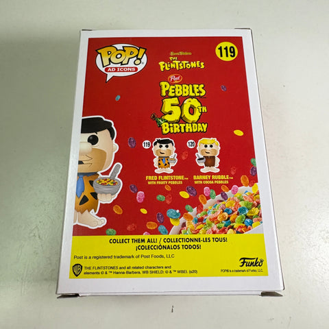 Fred Flintstone with Fruity Pebbles - Funko Pop 119 Vinyl Figure (11.4 Cm L × 8.9 Cm W × 15.9 Cm H)