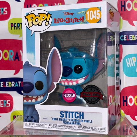 Stitch FLOCKED - Disney Funko Pop 1045 Vinyl Figure EXCLUSIVE