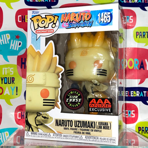 Naruto - Naruto Uzumaki (Kurama Link) GLOW CHASE Funko Pop 1465 AAA Anime Exclusive