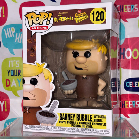 Barney Rubble with Cocoa Pebbles - Funko Pop 120 Vinyl Figure (11.4 Cm L × 8.9 Cm W × 15.9 Cm H)