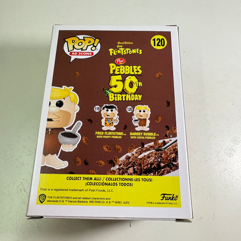 Barney Rubble with Cocoa Pebbles - Funko Pop 120 Vinyl Figure (11.4 Cm L × 8.9 Cm W × 15.9 Cm H)